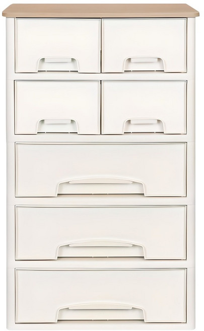 LIVING SMILE 抽屜 小收納櫃 4個 + 長收納櫃 3個 5層, 7個, 白色