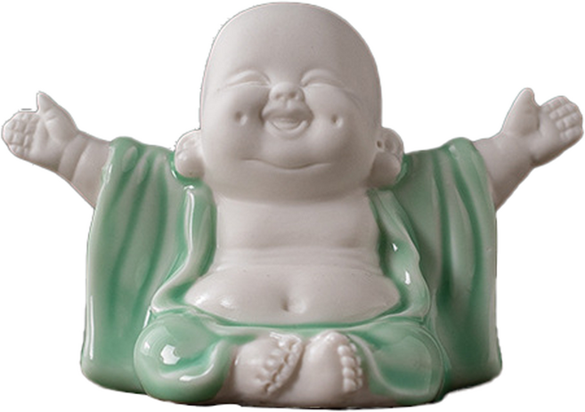 Family Work 佛誕節 佛祖佛像, 1個, 笑口常開 小彌勒 青瓷