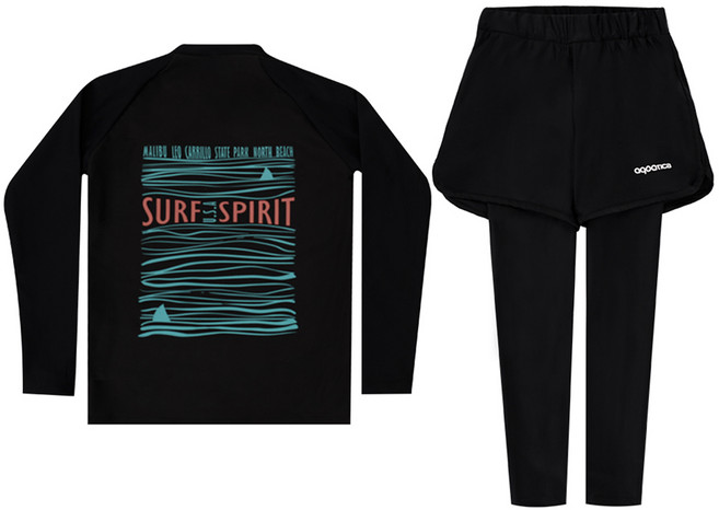 아쿠아티카 아동용 래쉬가드 상의 + 반바지 워터레깅스 세트AQA389+AQA421