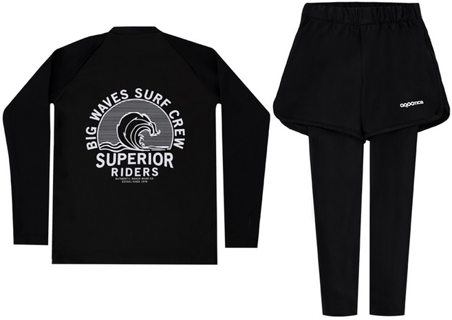 아쿠아티카 아동용 래쉬가드 상의 + 반바지 워터레깅스 세트AQA385+AQA421