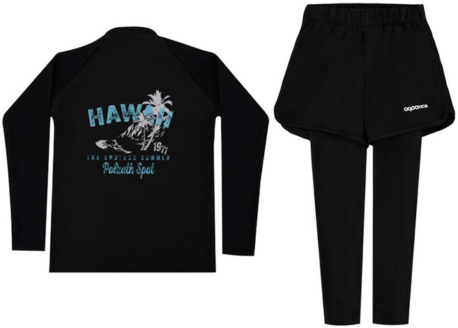 아쿠아티카 아동용 래쉬가드 상의 + 반바지 워터레깅스 세트AQA382+AQA421