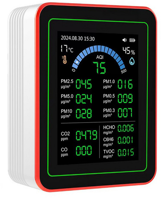 REQIR 十八合一 空氣檢測儀 數據輸出款 白色, 1個