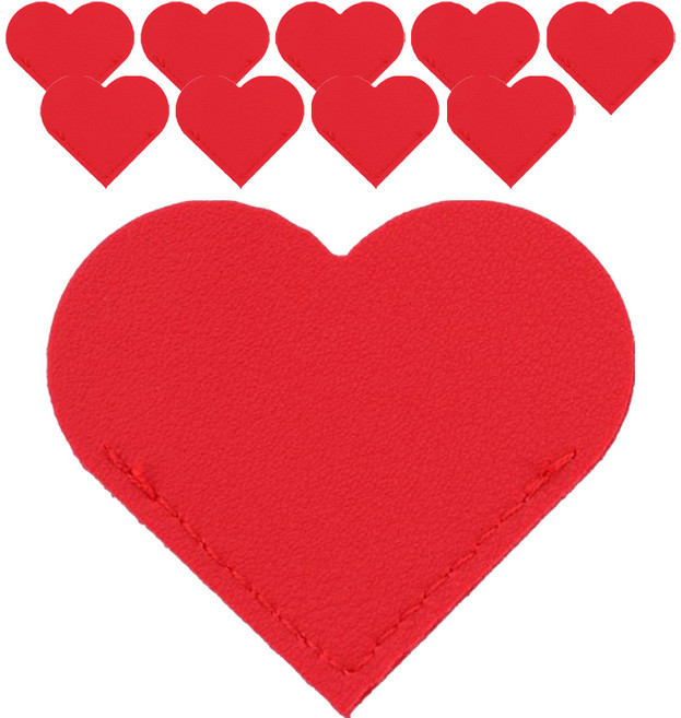 미소로운 하트모양 예쁜 편리한 책갈피 북마크, 하트레드, 10개