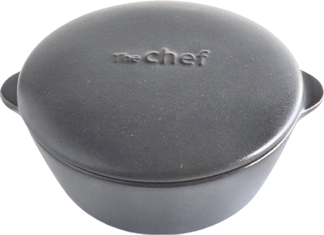 SALIU The chef 多功能耐熱陶製萬用圓鍋 附蓋 mini, 13.6cm, 深灰色, 1個
