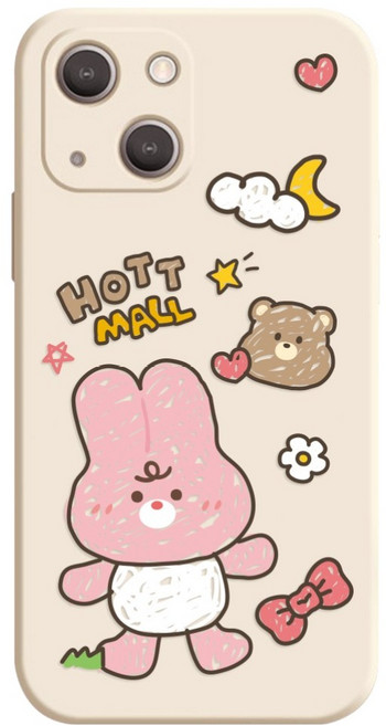 hottmall 塗鴉兔子素描印花手機殼 C0833