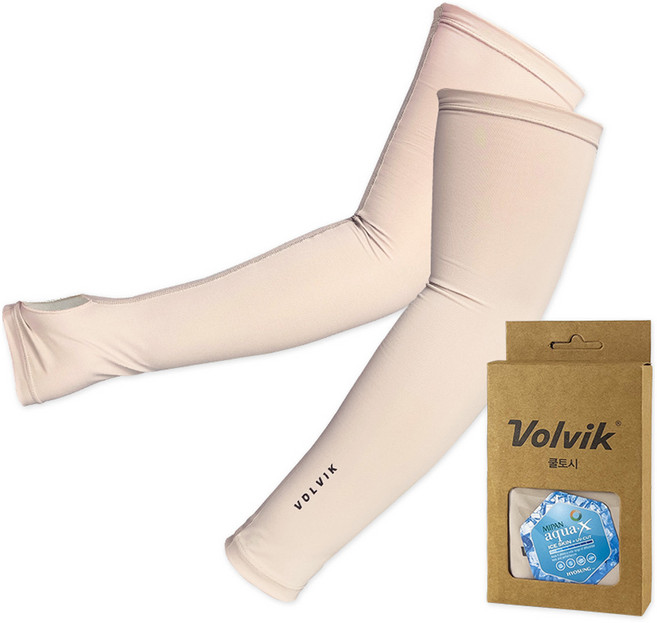 볼빅 여성용 UV 자외선차단 손등 일체형 쿨토시 좌우세트, 스킨, 1세트