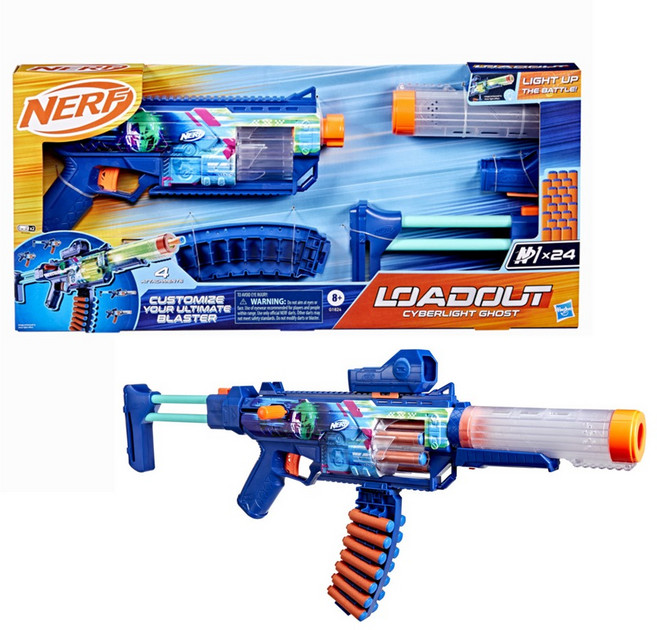 Hasbro 孩之寶 NERF 樂活打擊 孩之寶 Loadout Cyberlite Ghost, 1個, 混合色