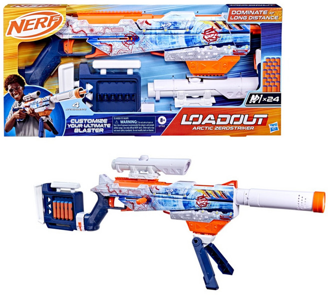 너프 해즈브로 로드아웃 아틱 제로스트라이커, 혼합색상, 1개