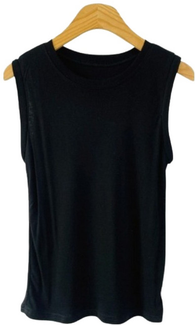 여성용 하리문 쫀쫀 스판 무지 부유방 커버 민소매 티셔츠 cpt16744k55