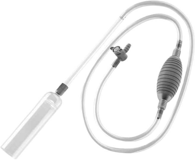 심플 어항 사이펀 수조 물갈이 환수 청소도구 두꺼운 그레이, 1개