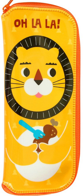 애니팜 무소음 와이드 수저 케이스, 사자, 1개