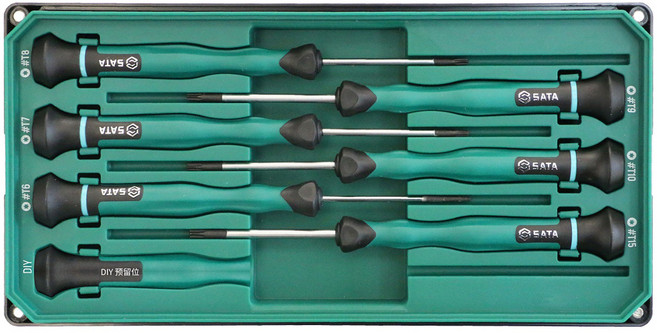 사타 정밀 드라이버 별형 6종 세트 09313, 1세트