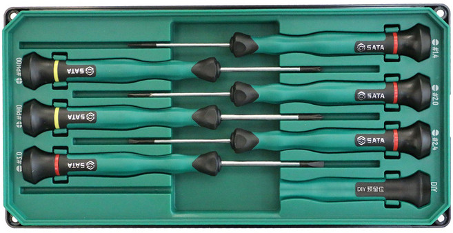 사타 정밀 일자 및 십자 드라이버 6종 세트 09312, 1세트