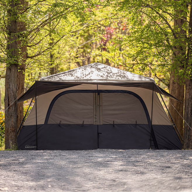 아이두젠 아마데우스 원터치 블랙코팅 타프 익스텐션 호환 텐트, 라이트그레이