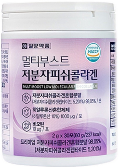 일양약품 멀티부스트 저분자 피쉬 콜라겐 30p, 60g, 1개