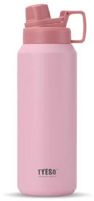 TYESO 泰碩 304不鏽鋼磨砂系列運動保溫水壺, 西柚粉, 1個, 750ml