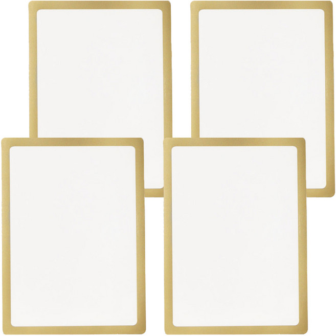 Indi 黏貼式白板4件組 IH0137 金色, 1組