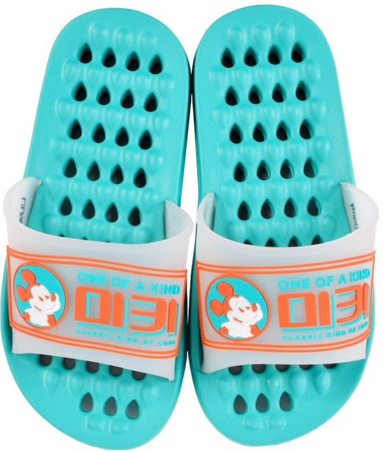 릴팡 아동용 미키 레트로 EVA 소프트 욕실화, 민트, 1개
