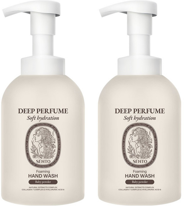 센토 딥퍼퓸 포밍 핸드워시 베이비파우더향, 510ml, 2개