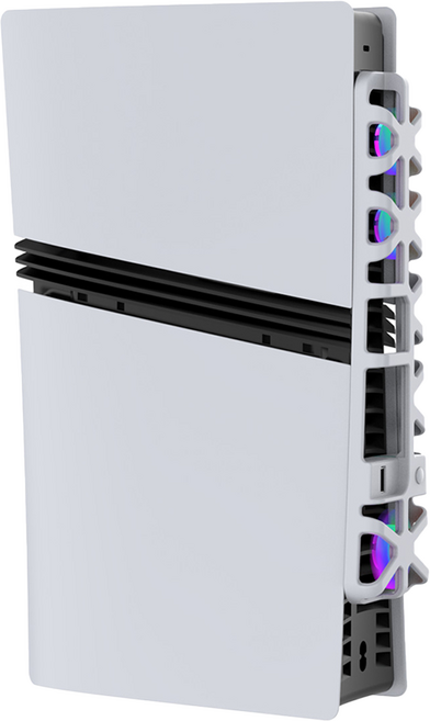 PS5PRO主機溫控散熱風扇/RGB燈風扇, WZL-25052704, 白色, 1個