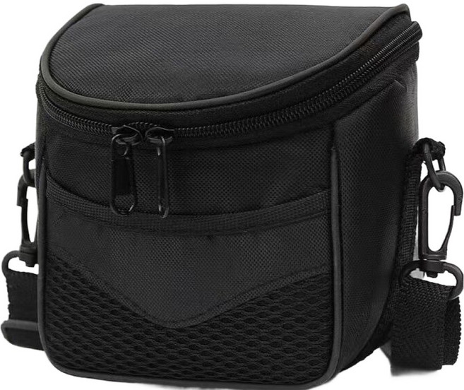 난리시스터즈 심플 카메라 가방 14 x 15 x 9 cm, 블랙, 1개