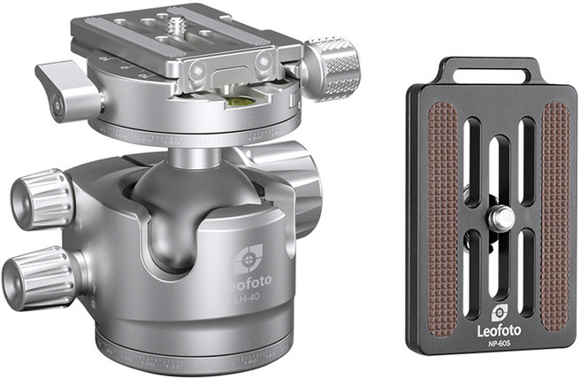 레오포토 볼헤드 실버 + 플레이트 키트 세트, 1세트, LH-40R, NP-60