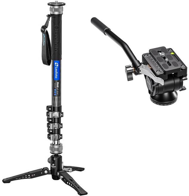레오포토 M 유압식 비디오 모노포드 키트 세트, 1세트, MF-324C, VD-04, BV-10L