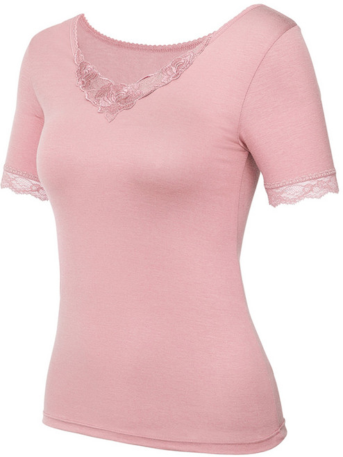 크리비아 여성용 장미 모티프 라이오셀 간절기 3부 내의 상의