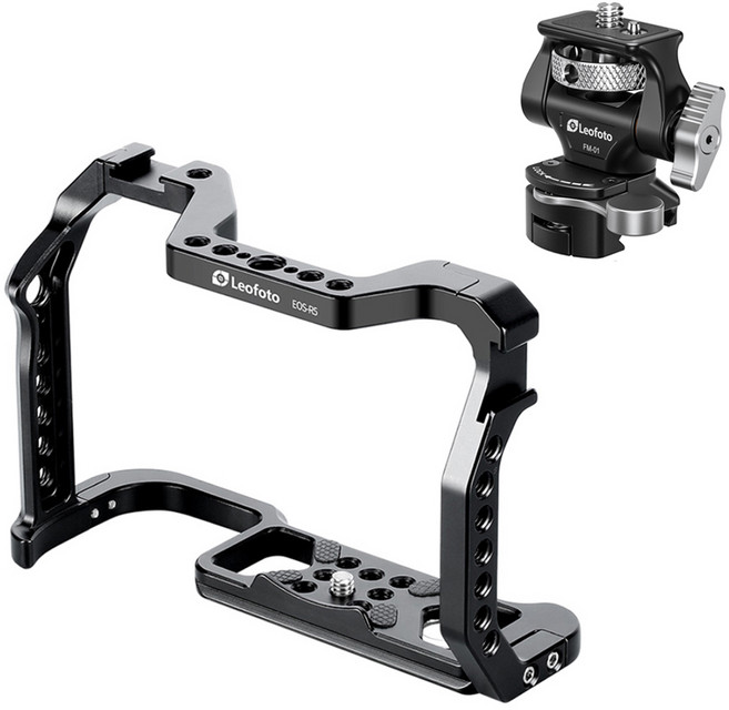 레오포토 캐논 EOS R5/R6 카메라 케이지 + 모니터 홀더 세트, 1세트, 케이지(CAGE-EOS-R5/R6), 모니터 홀더(FM-01)
