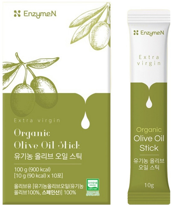 엔자임엔 유기농 엑스트라버진 올리브 오일 스틱 10p, 100g, 1개