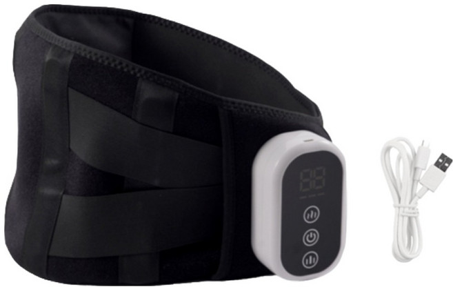 라이프엠디 4세대 업그레이드 무선 온열 공기압 허리 마사지기, LMD061B, 블랙