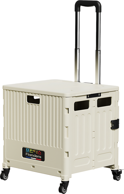 프란다스 접이식 쇼핑카트 70L C형, 아이보리, 1개