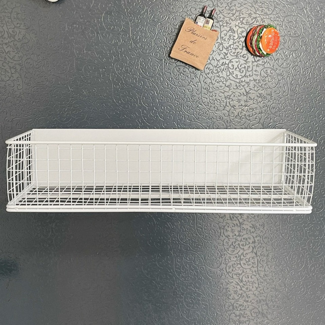 다용도 현관문 자석선반 대형, 화이트, 1개