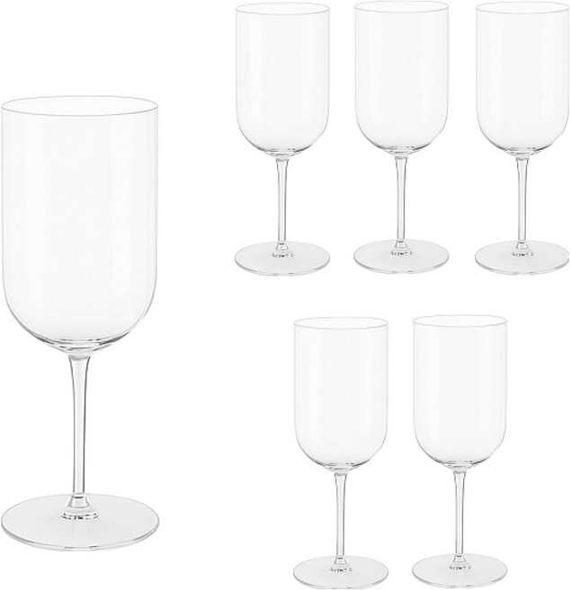 이로울생활 플라스틱 와인잔, 240ml, 6개