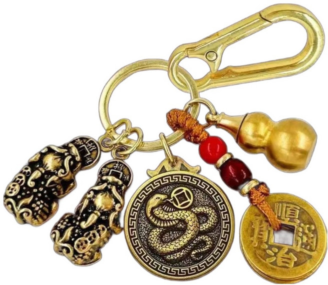 메소포타미아 십이간지 수호신 재물운 액막이 엽전 호리병 쌍비휴 키링 뱀띠