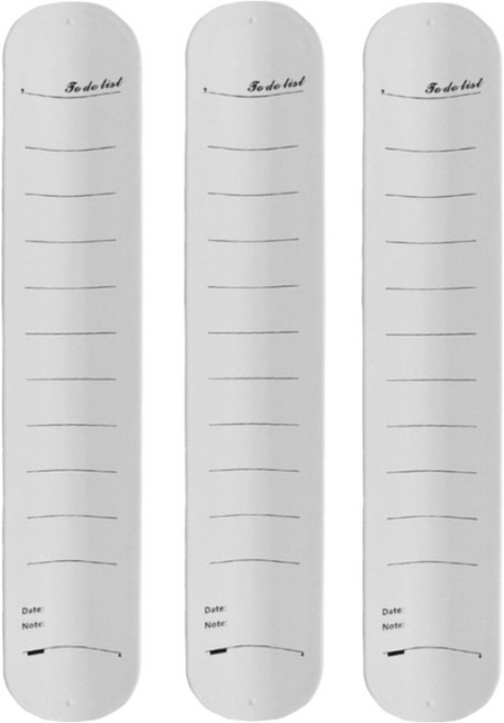문구담 간호사 손목 체크리스트 재사용 가능한 메모 스트랩 대형, 02화이트, 3개