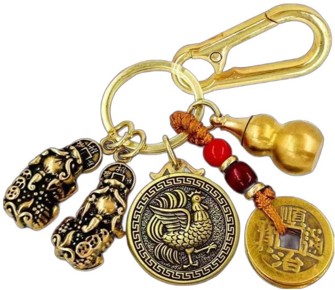 메소포타미아 십이간지 수호신 재물운 액막이 엽전 호리병 쌍비휴 키링 닭띠