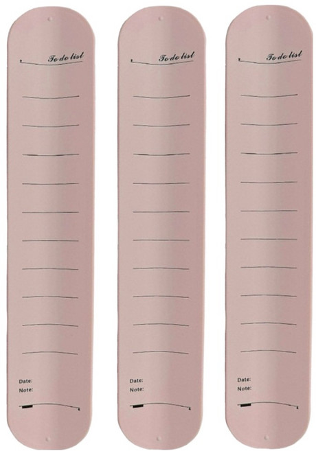 문구담 간호사 손목 체크리스트 재사용 가능한 메모 스트랩 대형, 11핑크, 3개