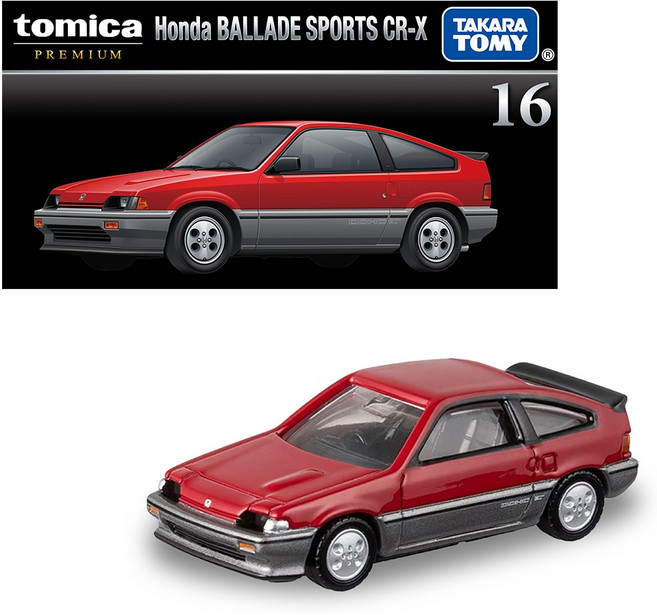 토미카 프리미엄 16 혼다 발라드 스포츠 CR-X 미니카, 1개, 혼합색상