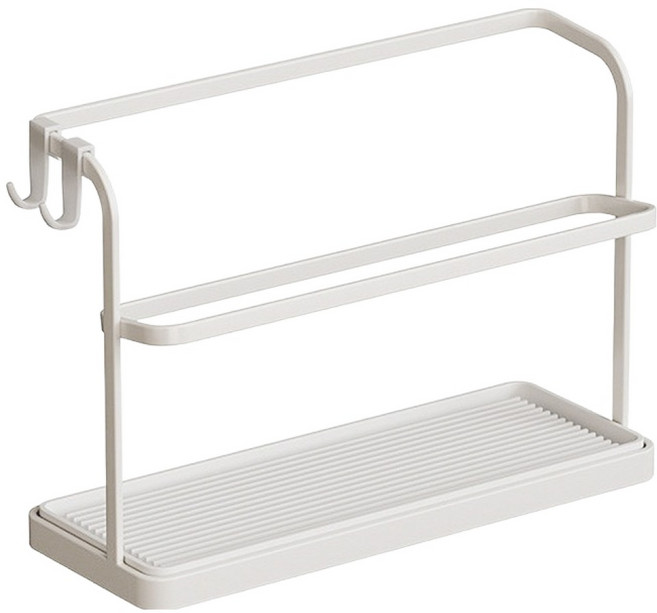 hillo 이지 틈새 컵 텀블러 건조대, 1개, 화이트, 2단