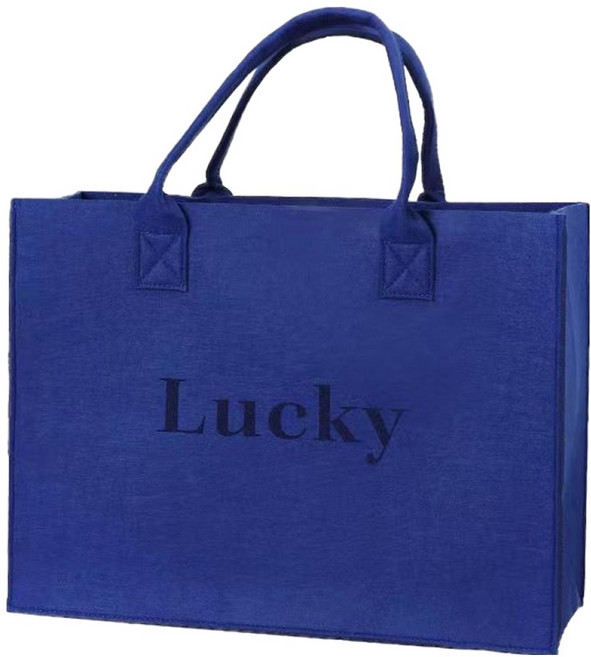 문구담 데일리 답례품 선물 포장 가벼운 부직포 펠트백, 03 블루, 1개