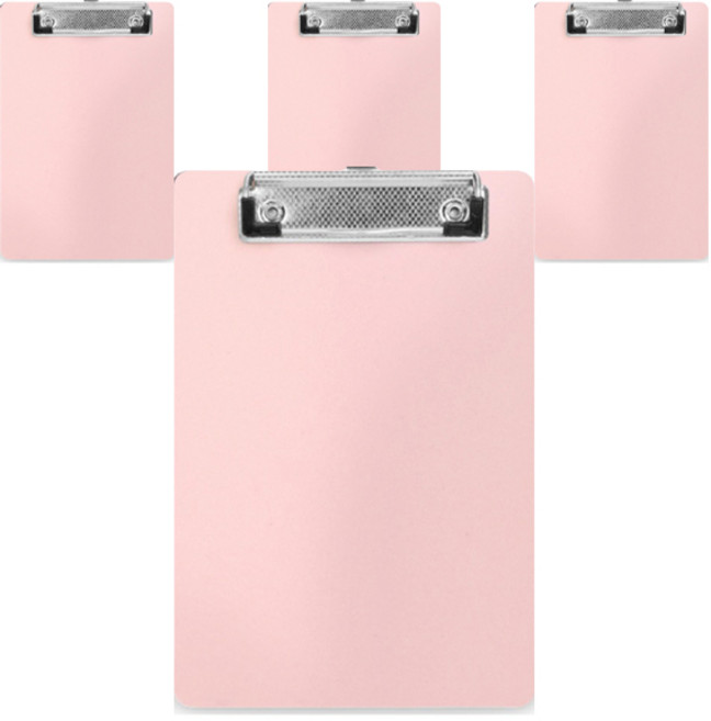하이원픽 클립보드 펜홀더 서류받침판 A5(157 x 225 mm), 베이지핑크, 4개