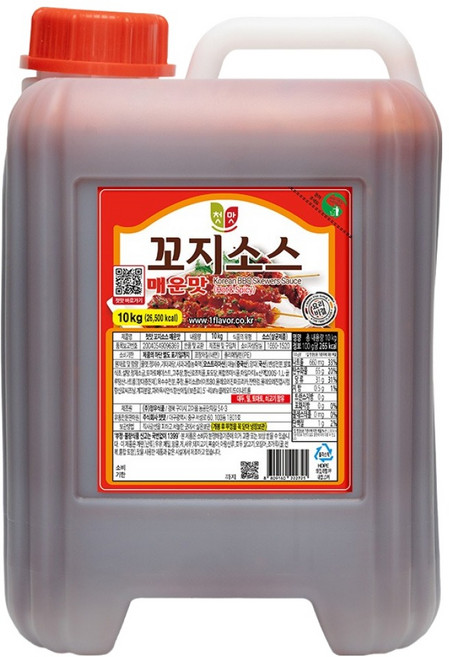 첫맛 꼬지소스 매운맛, 10kg, 1개
