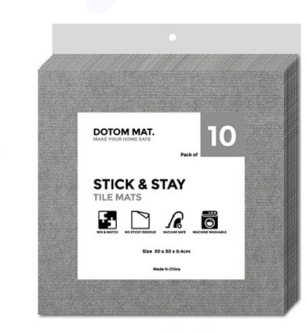 DOTOM MAT. 寵物防滑厚墊, 10個, 灰色