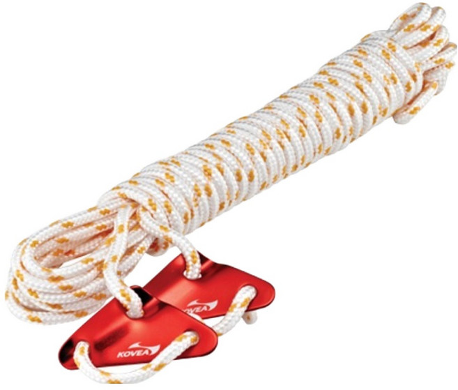 코베아 트라이앵글 로프 6mm x 10m + 스토퍼 2p 세트, 혼합색상