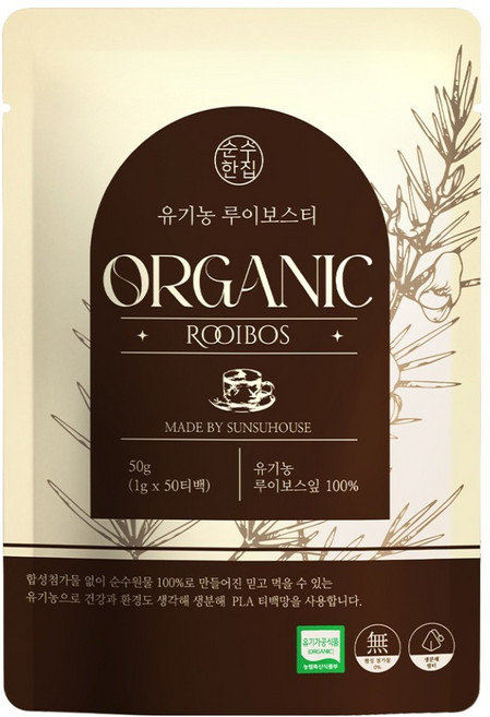 순수한집 유기농 루이보스티 티백, 1g, 50개입, 1개