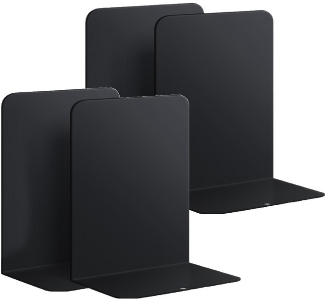 글로어스 독서 북엔드 L형 4개, 블랙