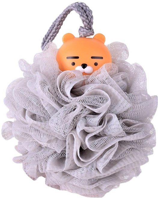 릴팡 카카오프렌즈 피규어 입체 슈퍼 샤워볼 80g, 1개입, 라이언, 1개