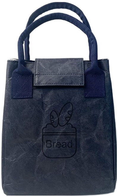 크래프트 감성 토트 백 도시락 가방 BRP415, 네이비, 1개