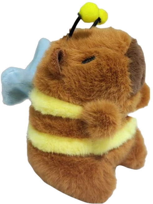 꿀벌 카피바라 키링 인형, 12cm, 1개